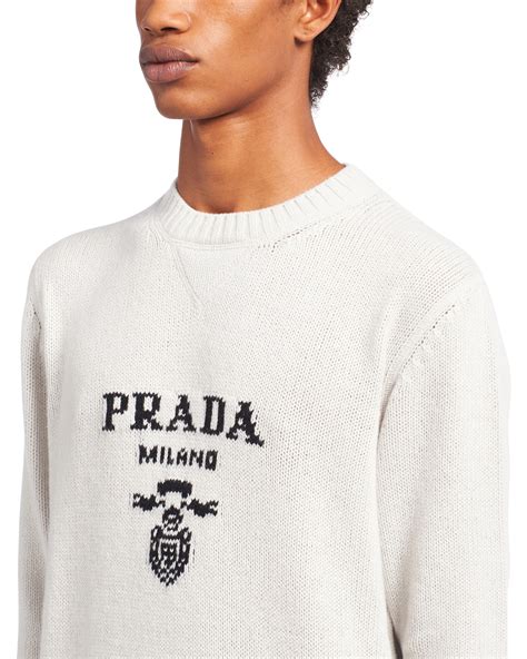 prada milano white sweater|prada cardigan sweater.